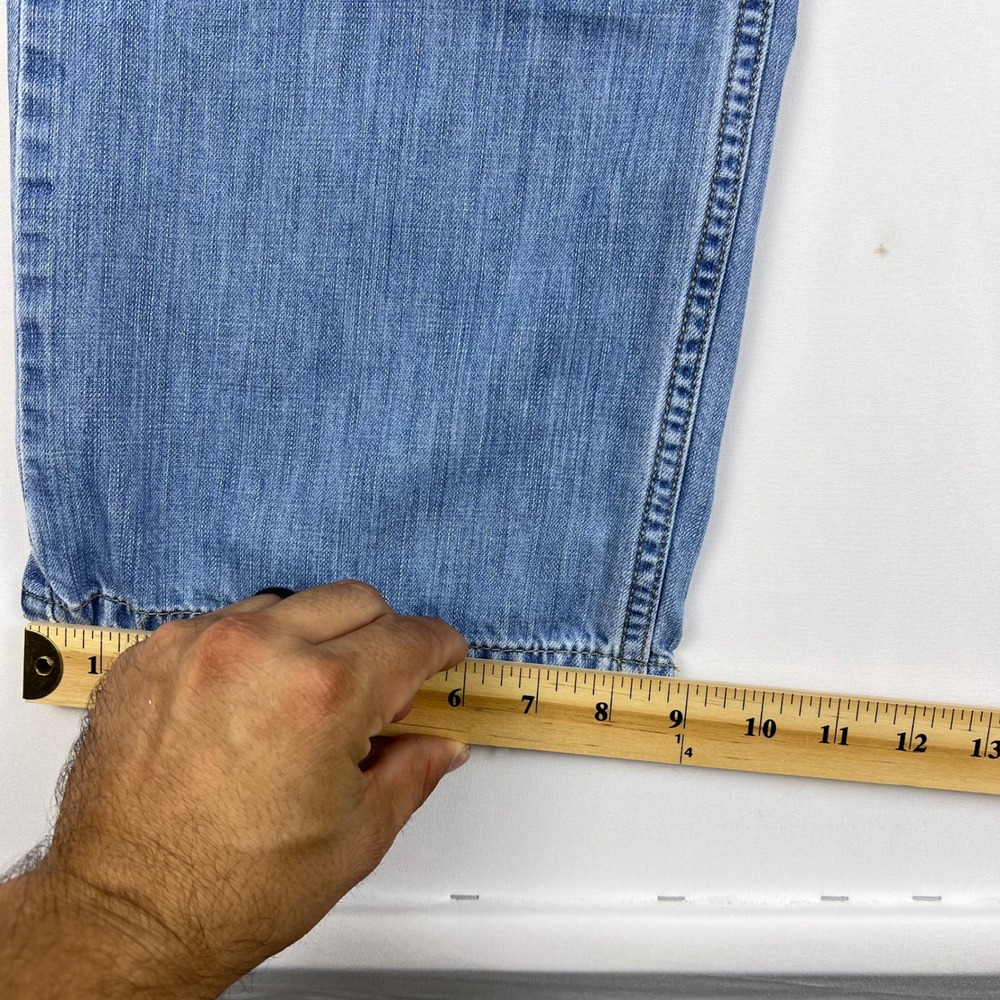 Levi's Jeans 569 Loose Straight 36x34 Light Wash Denim Good Mens Blue Casual - Picture 9 of 12